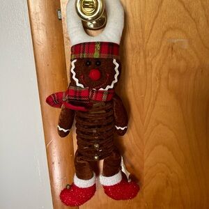 Festive Brown Gingerbread Door Hanger
